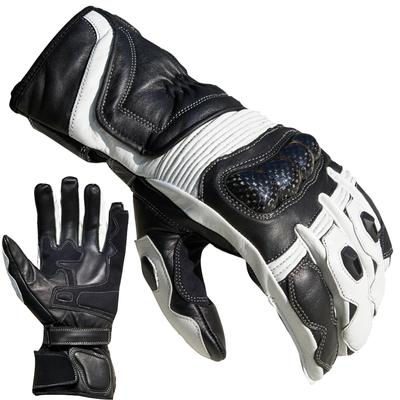 Motorradhandschuhe PROANTI Handschuhe Gr. M, schwarz-weiß (weiß, schwarz) Motorradhandschuhe