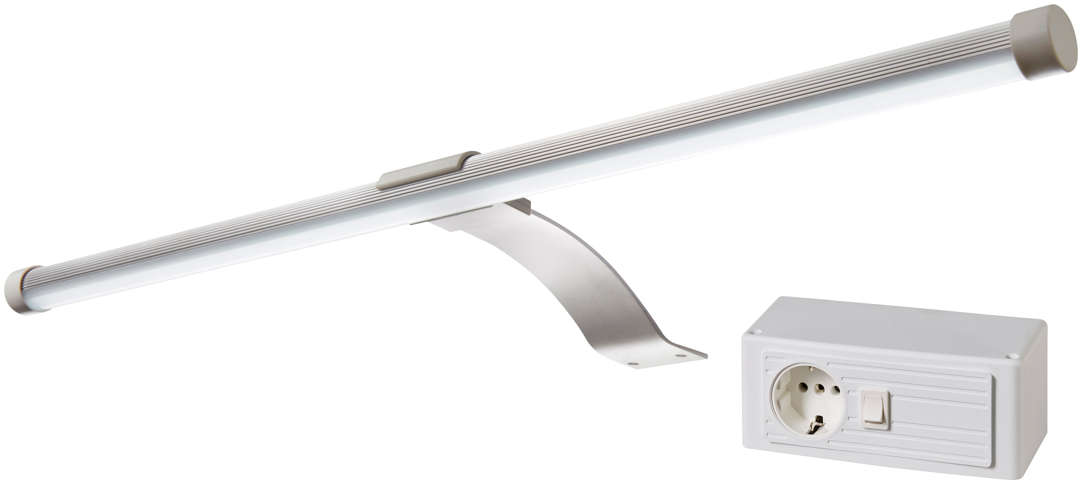 Aufbauleuchte WELLTIME "Dorina", silber (silberfarben), B:40cm, Leuchten