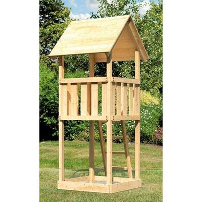 Spielturm KONIFERA "Rosie A", beige (natur), Spieltürme, KinderB:107cm H:291cm T:107cm, Holzwerkstoff, BxTxH: 107x107x291 cm, B:107cm H:291cm T:107cm