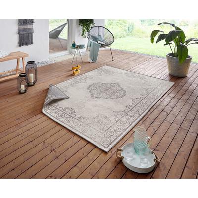 Teppich HANSE HOME "CEBU Wendeteppich" Gr. 3, beige (creme, grau), B:120cm H:5mm L:170cm, Polypropylen (PP), Teppiche, In-& Outdoor, Wetterfest, Balkon, Wohnzimmer, Wasserfest, Orientalisch Image