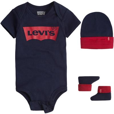 Body LEVI'S KIDS "Neugeborenen-Geschenkset" Gr. 1 (62/68), N-Gr, blau (navy) Baby Bodies UNISEX