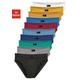 Slip LE JOGGER Gr. 8 (8), 10 St., bunt (blau, gelb, grün, weiß, schwarz) Herren Unterhosen Slips