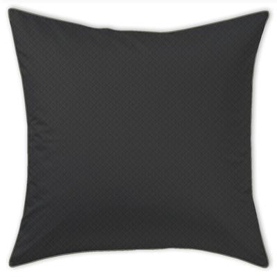 Kissenbezug CURT BAUER "Arezzo", braun (schwarzbraun), B:80cm L:80cm, Mako-Brokat-Damast, Obermaterial: 100% Baumwolle, Kissenbezüge, Rautenstrukturbindung Image