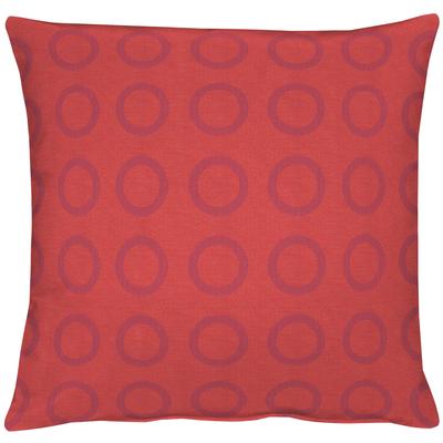 Dekokissen APELT "Toro" Gr. 1, rot (rot, kreise), B:45cm L:45cm, Polyester, Kunstfaser, Dekokissen_Sitzkissen_Kissenhüllen, Kissenhülle mit Füllung, 1 Stück Image