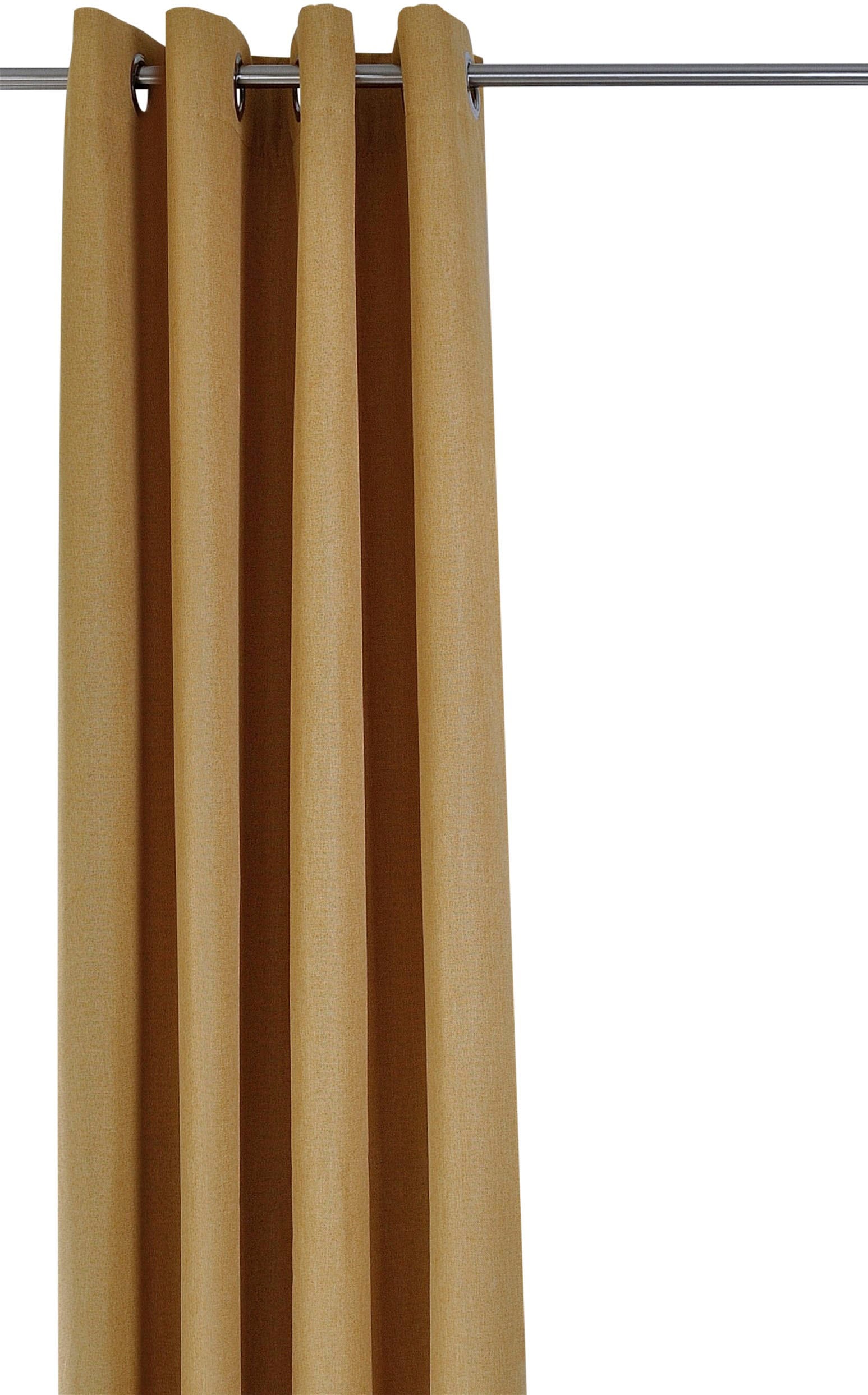 Vorhang KUTTI "Dimout" Gr. 2, gelb, B:140cm H:175cm, Polyester, Gardinen, Verdunkelung, Thermo, isolierend, einfarbig Image
