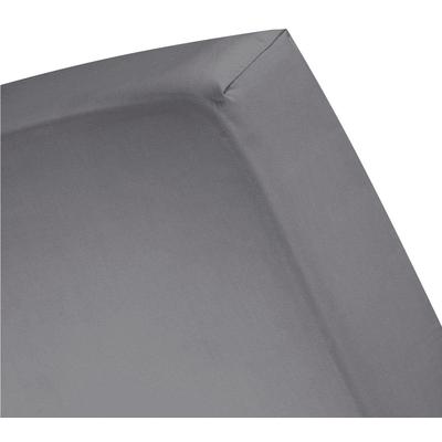 Spannbettlaken CINDERELLA "Weekend", grau (anthrazit), B:90cm L:210cm, Renforcu00e9, Obermaterial: 100% Baumwolle, Laken, OEKO-TEX-zertifiziert Image