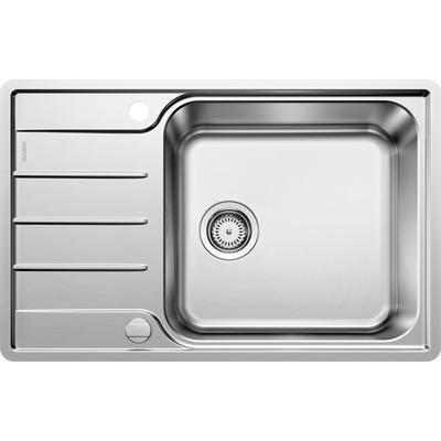 Edelstahlspüle BLANCO "LEMIS XL 6 S-IF Compact", grau (edelstahl), B:50cm H:21cm T:78cm, Edelstahl, Küchenspülen, zum wechselseitigen Einbau geeignet