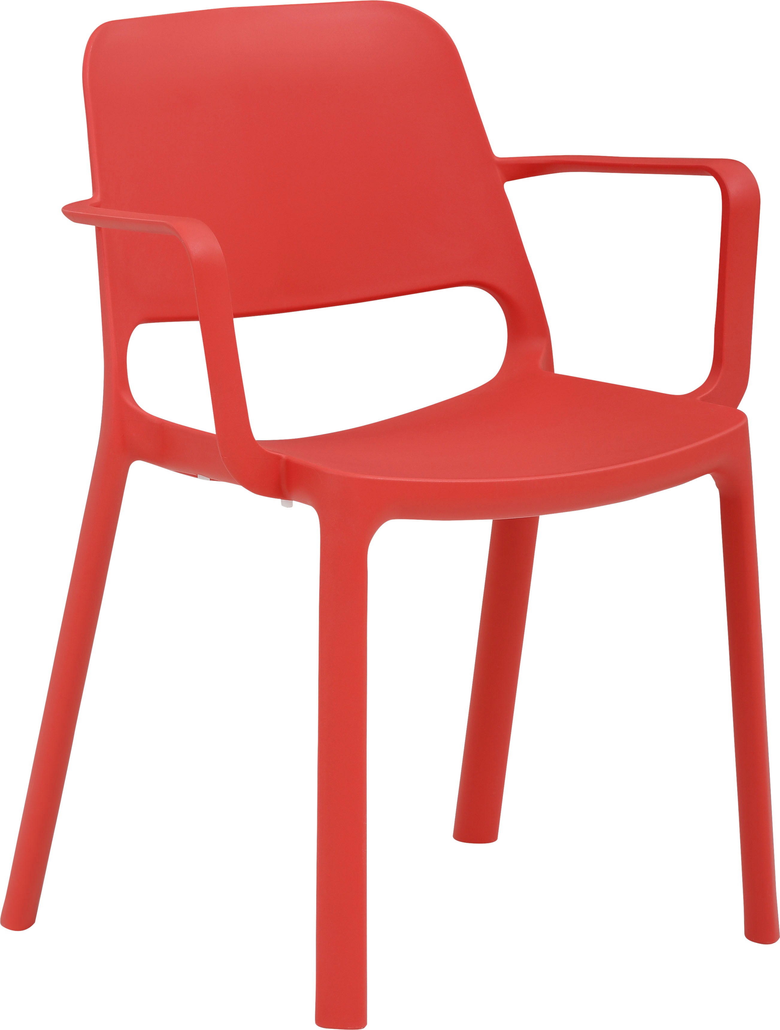 Stapelstuhl MAYER SITZMÖBEL "Stapelstuhl myNUKE", rot (himbeerrot, himbeerrot), B:55cm H:82cm T:54,5cm, Polypropylen, Stühle, stapelbar Image