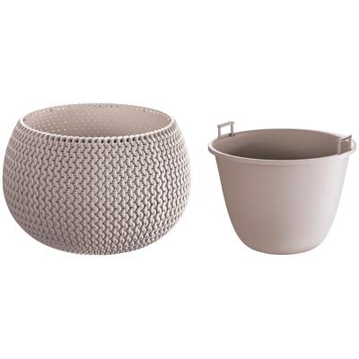 Pflanzkübel PROSPERPLAST "Splofy Bowl", braun (mocca), H:19cm Ø:29cm, Kunststoff, Pflanzgefäße, ØxH: 29x19 cm Image
