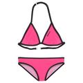 Triangel-Bikini BENCH. Gr. 122/128, N-Gr, pink (pink, schwarz) Kinder Bikini-Sets Bikinis