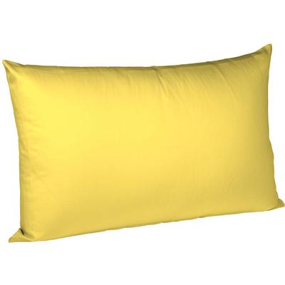 Kissenbezug FLEURESSE "Colours Mako Satin, 100% Baumwolle, mit Reißverschluss", gelb, B:40cm L:60cm, Mako-Satin, Mako-Satin, Kissenbezüge, Mako Satin, glänzend, glatt, Premium Qualität Image