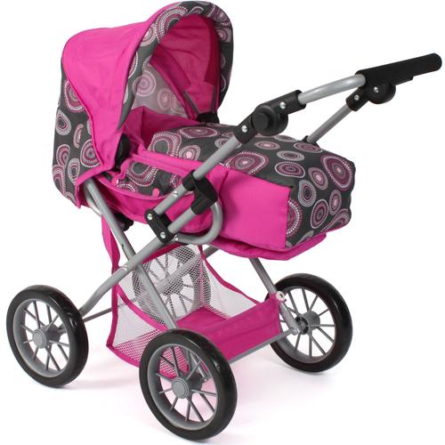 „Kombi-Puppenwagen CHIC2000 „“Leni, Hot Pink““ Puppenwagen pink (hot pink) Kinder Puppenwagen -trage mit herausnehmbarer Tragetasche“