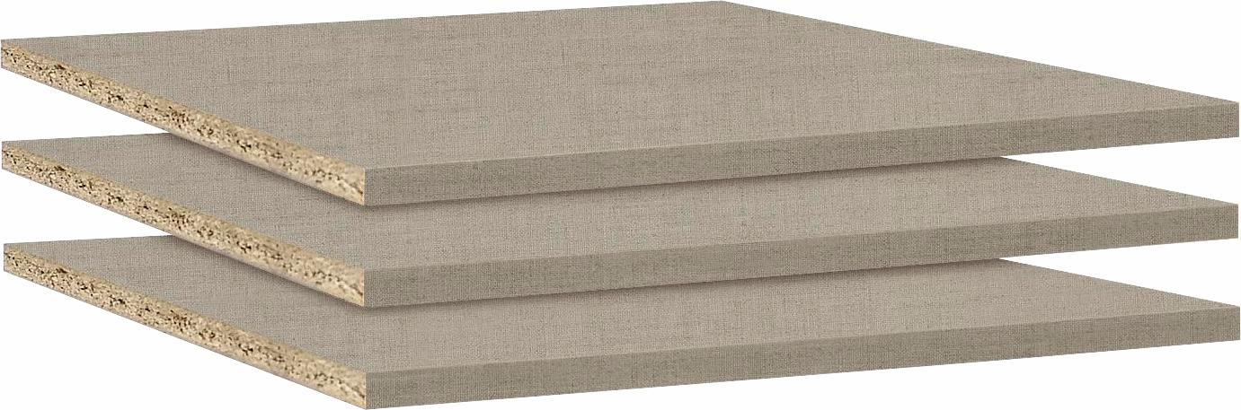 Einlegeboden RAUCH "Zubehör für Schränke der Serie MINOSA Schranktiefe 41 cm", beige (leinenoptik hell), B:43cm H:1,6cm T:37cm, Holzwerkstoff, Einlegeböden, Einlegeboden, 2er-Set Breite 43 cm, Tiefe 37 cm