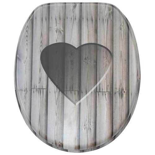 „WC-Sitz SANILO „“Wooden Heart““ WC-Sitze braun (holzfarben) WC-Sitze“