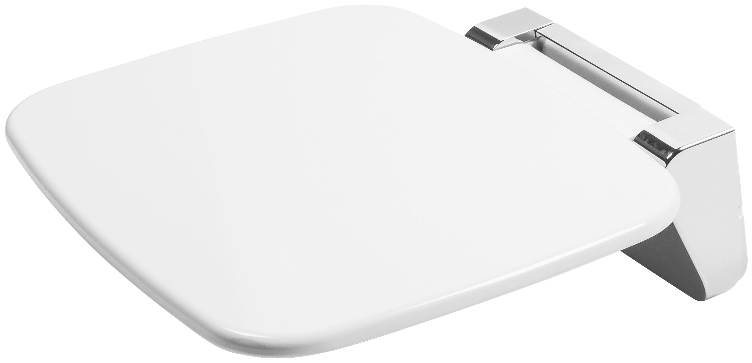 Duschklappsitz CORNAT "Belastbar bis 160 kg - Platzsparend klappbar - Rutschfeste Sitzfläche", weiß, B:35,8cm H:39,5cm T:7cm, Duschhocker, Pflegeleichtes Material - Zeitloses Design