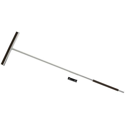 Wasserabzieher WENKO "Rosole", grau (chromfarben), B:40cm L:3cm, Edelstahl, Wasserabzieher, für Badezimmer-Boden und -Fenster Image