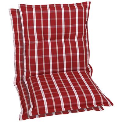 Sesselauflage GO-DE "Marseille", rot, B:100cm H:8cm T:50cm, Obermaterial: 100% Polyacryl, Polsterauflagen