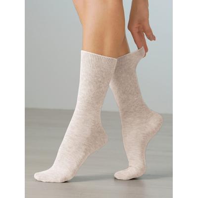 Diabetikersocken WÄSCHEPUR, Damen, Gr. 1/35, beige, 80% Baumwolle, 18% Polyamid, 2% Elasthan, 58% Baumwolle, 22% Polyester, 2% Elasthan, 18% Polyamid, Socken Image