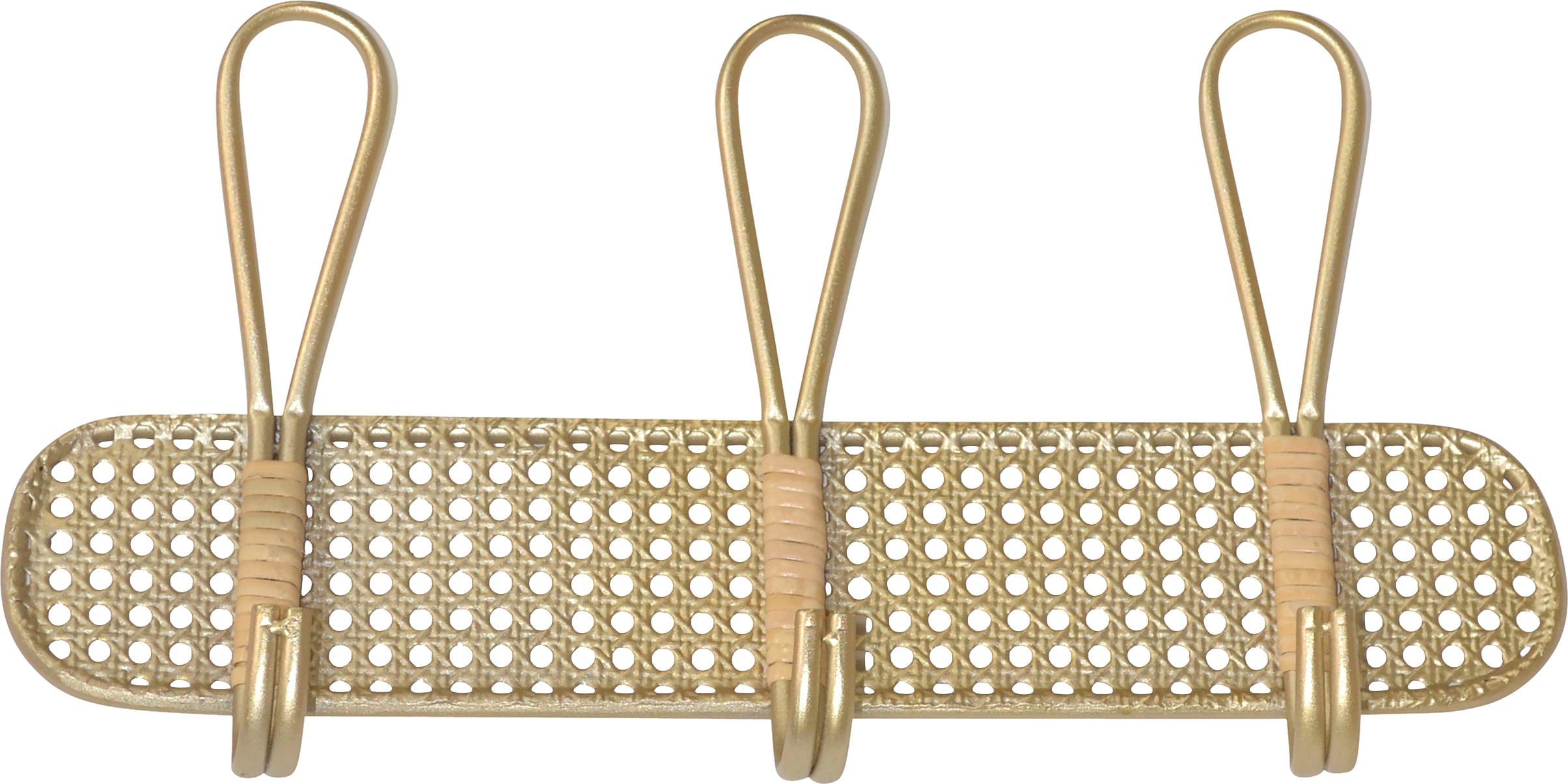 Hakenleiste INOSIGN "Letti", gold (goldfarben), B:48cm H:26cm T:7cm, Metall, Hakenleisten