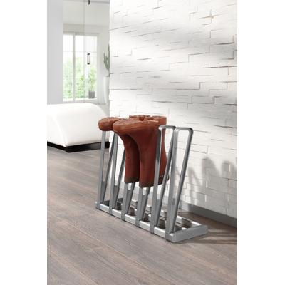 Schuhregal RUCO, silber (aluminiumfarben, silber), B:57cm H:45cm T:19cm, Aluminium, Regale, Aluminium/Kunststoff, für 3 Paar Stiefel Image