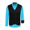 Langarmhemd RUSTY NEAL, Herren, Gr. L, EURO-Größen, blau (türkis), 60% Baumwolle, 37% Polyester, 3% Elasthan, mehrfarbig, casual, Langarm, Hemden, inklusive Langarmhemd und Weste