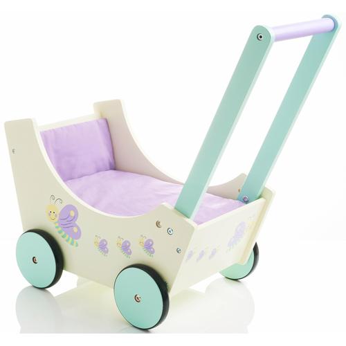 Puppenwagen SUN ""Speedy Schmetterling"" grau (schmetterling) Kinder aus Holz