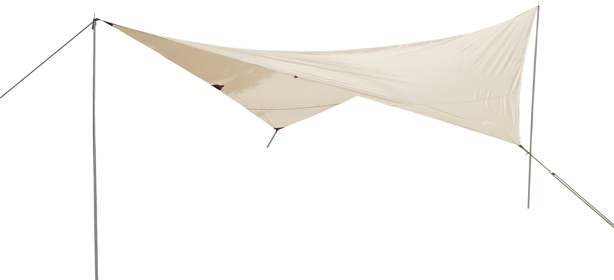 Sonnensegel EXPLORER "Sonnensegel 3x4m rechteckig wasserabweisend mit Stangen", beige (sand), Sonnensegel, B/T: 400cm x 300cm, Polyester, nach Standard 801 in beige, grün oder grau für Balkon Garten Terrasse, B:400cm H:200cm T:300cm