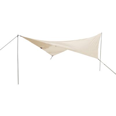 Sonnensegel EXPLORER "Sonnensegel 3x4m rechteckig wasserabweisend mit Stangen" Gr. B/T: 400cm x 300cm, beige (sand) nach Standard 801 in beige, grün oder grau für Balkon Garten Terrasse