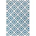 Wollteppich MORGENLAND "Kelim Teppich Masal" Teppiche Gr. B/L: 200 cm x 300 cm, 7 mm, 6 m², 1 St., blau (petrolblau) Kelimteppich Orientalische Muster