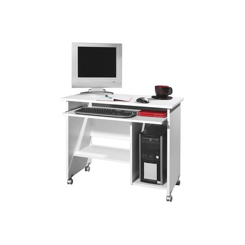 „Computertisch GERMANIA „“0482 / 0486″“ Tische Gr. B/H/T: 90 cm x 75 cm x 49 cm, weiß Computertische Computertisch für das Home Office geeignet, mit Tastatur Auszug“