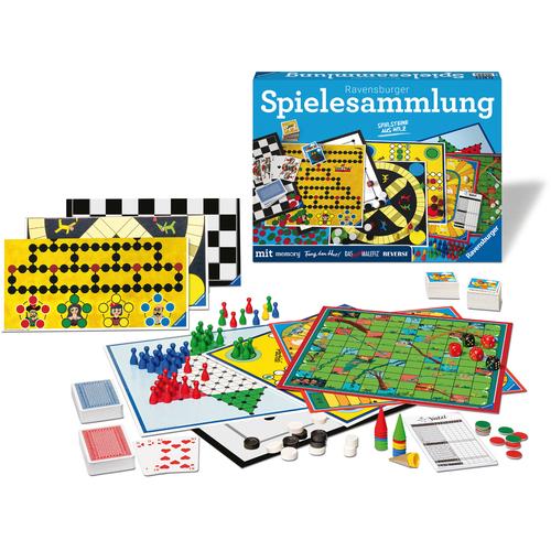 Spielesammlung RAVENSBURGER ""Ravensburger Spielesammlung"" Spiele bunt Kinder Dame Halma Memory Mühle Rommé Made in Europe, FSC - schützt Wald weltweit