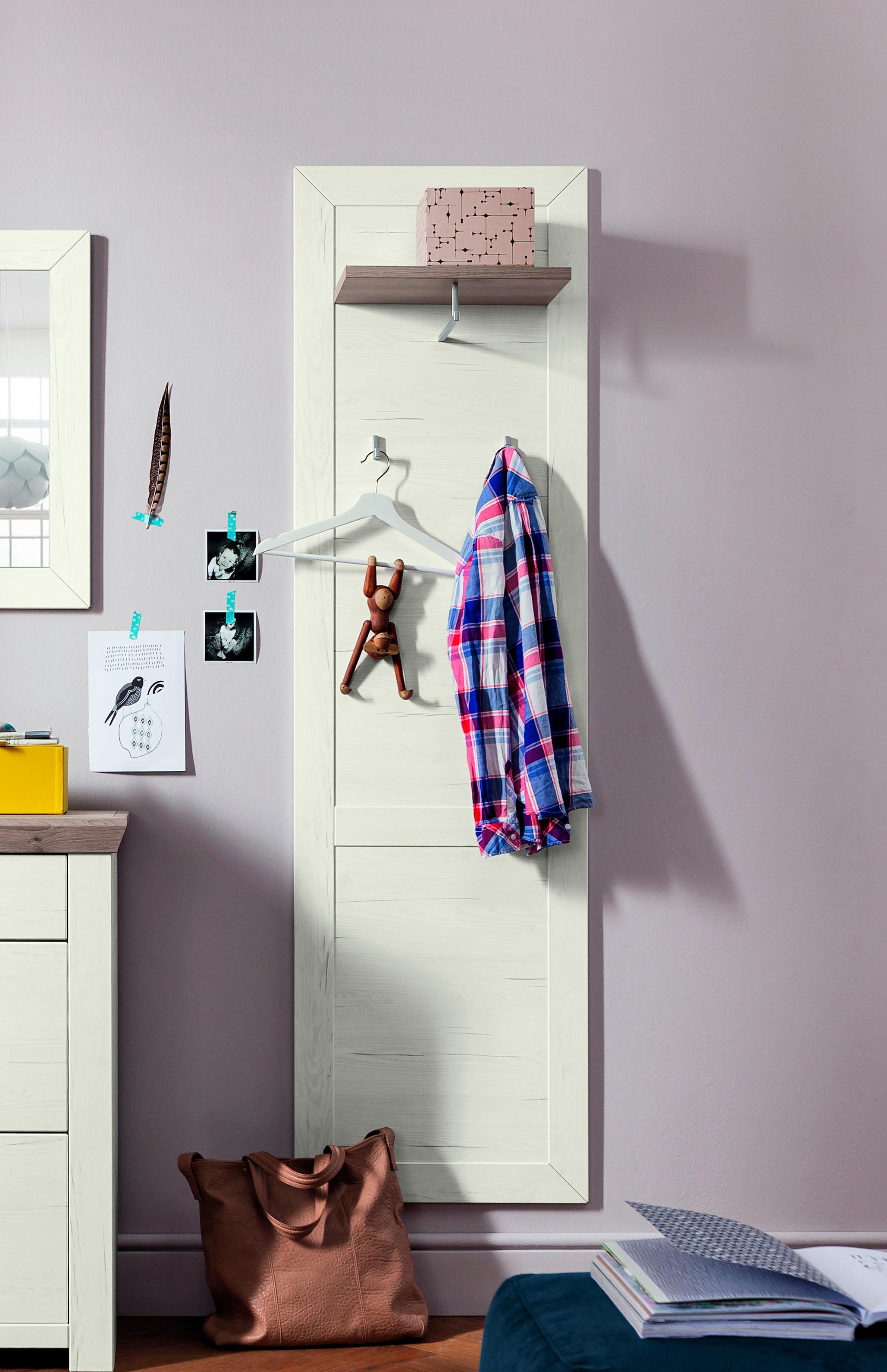 Garderobenpaneel "york", weiß (pino aurelio, eiche nelson), B:55cm H:192cm T:27cm, MDF, SET ONE BY MUSTERRING, Garderobenpaneele, Garderobenpaneel, Typ 10