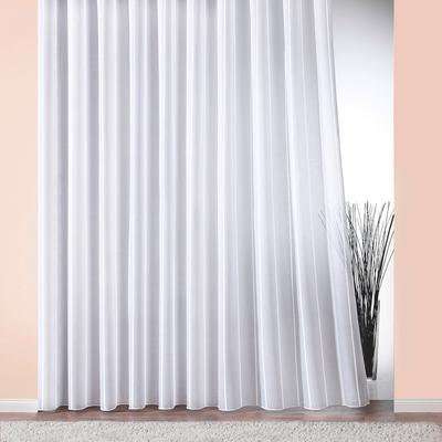 Gardine WECKBRODT "Athen" Gr. 21, weiß, B:750cm H:145cm, Polyester, Gardinen, Gardinenstore, Webgardine, halbtransparent, glänzende Effektstreifen, Bleiband, Store Image