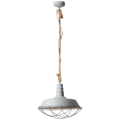 BRILLIANT Pendelleuchte "Rope", grau (grau beton), Ø 47cm H: 131cm, Lampen, Hängelampe 47cm grau Beton