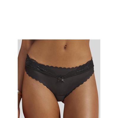 Bikinislip LASCANA, Damen, Gr. 40/42, schwarz, Microtouch, Obermaterial: 88% Polyamid, 12% Elasthan, figurbetont, Unterhosen, mit extra flachen Kanten und feiner Spitze Image