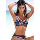 Bügel-Bikini LASCANA Gr. 40, Cup F, bunt (bedruckt, schwarz, bunt) Damen Bikini-Sets Ocean Blue