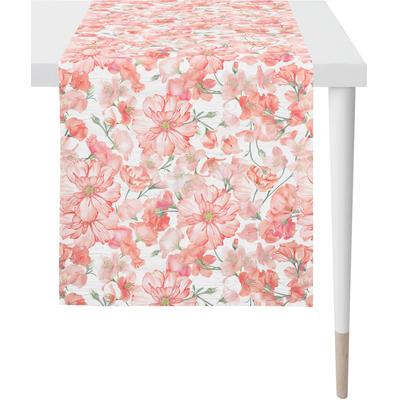 Tischläufer APELT "1617 Springtime, Frühjahrsdeko, Frühling", bunt (weiß, apricot, grün), B:48cm L:140cm, Polyester, Baumwolle, Tischdecken, Digitaldruck Image