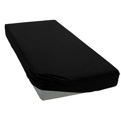 Spannbettlaken BELLANA "Jersey-Lyocell", schwarz, B:90-120cm L:200-220cm, Jersey-Elasthan, Obermaterial: 48% Baumwolle, 48% Lyocell, 4% Elasthan, Laken, temperaturausgleichend und faltenfrei Image