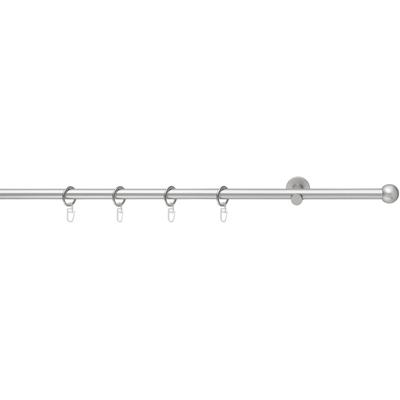 Gardinenstange GOOD LIFE "BOLA" Gr. 2, grau (chromfarben), L:310cm Ø:16mm, Metall, Kunststoff, Gardinenstangen, mit Ringen Image