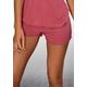 Pyjamashorts LASCANA Gr. 44/46, N-Gr, rot (rosenholz) Damen Hosen Hose Pyjamahose Shorts Kurze