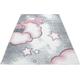 Kinderteppich AYYILDIZ TEPPICHE "Kids 580" Teppiche Gr. B/L: 120 cm x 170 cm, 12 mm, 1 St., pink (pink, grau) Kinder Kinderzimmerteppiche