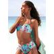 Bügel-Bandeau-Bikini-Top SUNSEEKER "Modern" Gr. 40, Cup C, blau (hellblau, bedruckt) Damen Bikini-Oberteile Ocean Blue