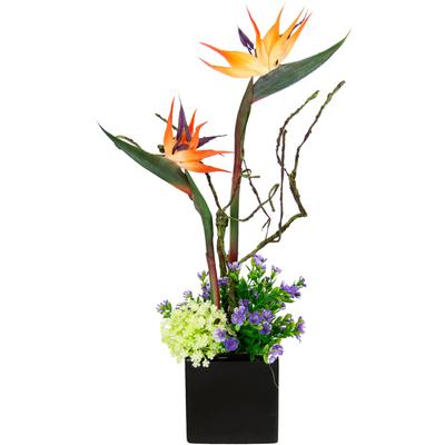 Kunstpflanze I.GE.A., orange, B:22cm H:45cm T:18cm, Keramik, Kunststoff, Polyester, Kunstpflanzen Image