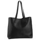 Shopper H.I.S Gr. B/H/T: 43 cm x 32 cm x 12 cm, schwarz Damen Taschen Handtaschen