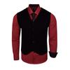 Langarmhemd RUSTY NEAL, Herren, Gr. M, EURO-Größen, rot (bordeaux), 60% Baumwolle, 37% Polyester, 3% Elasthan, mehrfarbig, casual, ohne Ausschnitt, Langarm, Hemden, bestehend aus Hemd, Weste und Krawatte