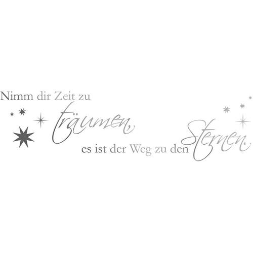 Wandtattoo HOME AFFAIRE Wandtattoos Gr. B/H: 120 cm x 30 cm, Buchstaben, silberfarben (silber) Wandtattoos Sprüche