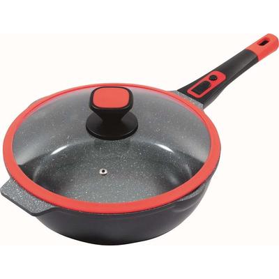 Bratpfanne KING "Click-Grip", schwarz (schwarz, rot), Ø:28cm, Pfannen, Induktion, abnehmbarer Griff Image