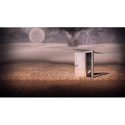Fototapete PAPERMOON "Portal zu einer anderen Welt", bunt, B:3,50m L:2,60m, Vlies, Tapeten Image