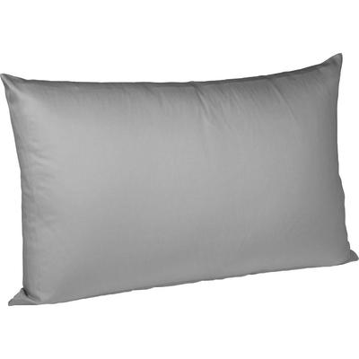 Kissenbezug FLEURESSE "Colours Mako Satin, 100% Baumwolle, mit Reißverschluss", grau, B:40cm L:60cm, Mako-Satin, Mako-Satin, Kissenbezüge, Mako Satin, glänzend, glatt, Premium Qualität Image