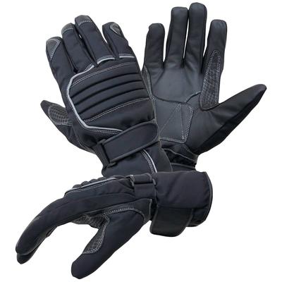 Motorradhandschuhe PROANTI Gr. XL, schwarz, Handschuhe, XL, Obermaterial: 40% Rindsleder, 40% Nylon, 15% Polyester, 5% Polyurethan. Innenfutter: 100% Polyester, für Regenwetter geeignet, wasserdicht Image